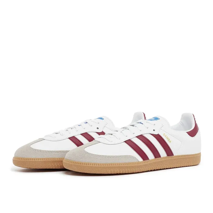 Adidas Samba White Burgundy Gum